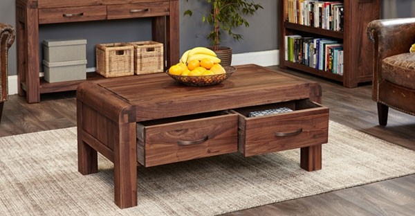 Walnut/ Dark Wood Living Room Furniture
