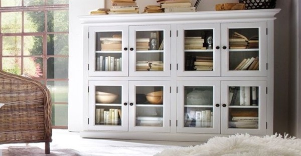 White/ Off White Hall Cabinets