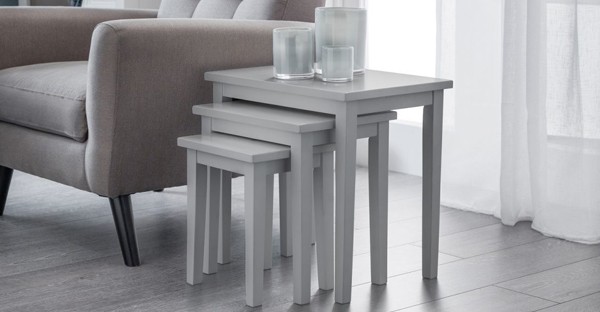 Grey/ Blue Nest of Table