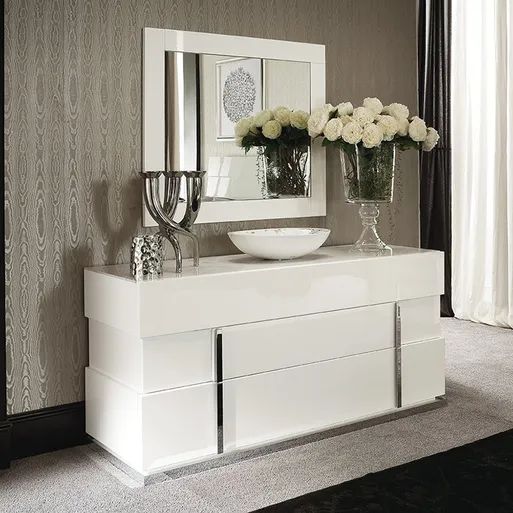 White High Gloss Chest of Drawers