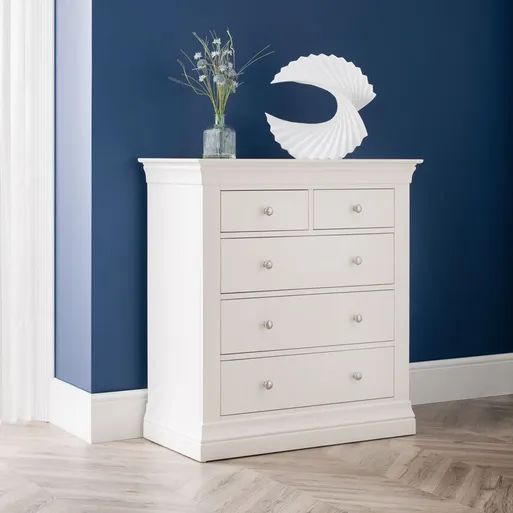 White/ Off White Chest of Drawers