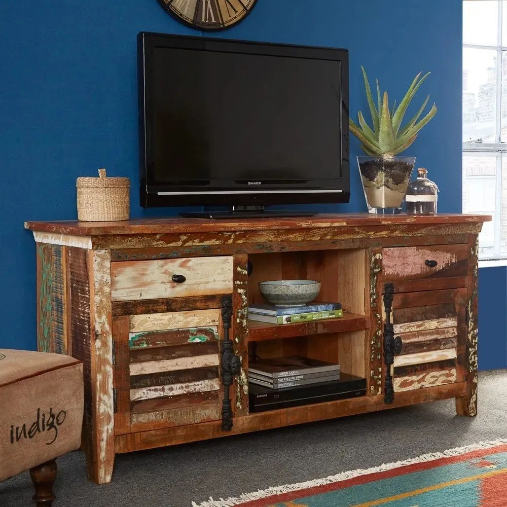 Industrial/ Reclaimed Wood TV Unit