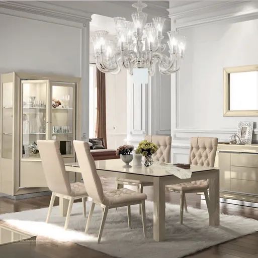 Cream High Gloss Dining Room Furniture